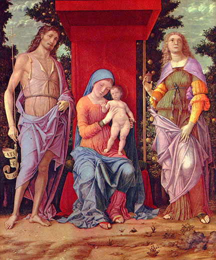 Die Madonna mit dem Kind, Magdalena und Johannes dem Tufer