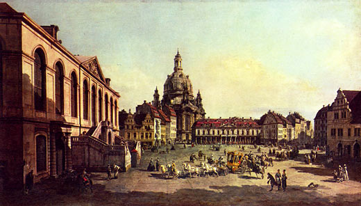 Neumarkt zu Dresden, vom Jdenhofe her gesehen
