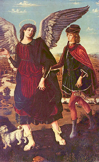 Tobias und der Engel (in Zusammenarbeit mit Piero del Pollaiuolo)