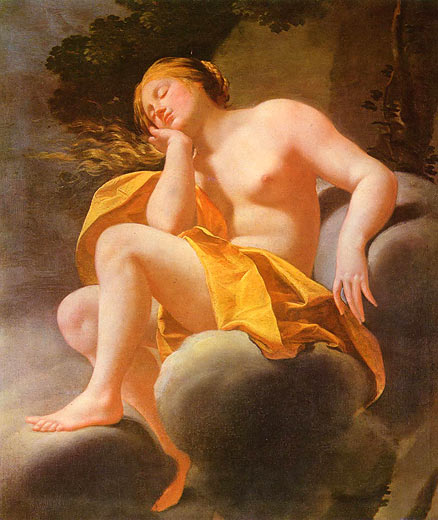Schlafende Venus auf Wolken