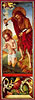 Johannesaltar der Schonenfahrer, rechter Flgel auen oben: Taufe Christi, unten: Ein Prophet