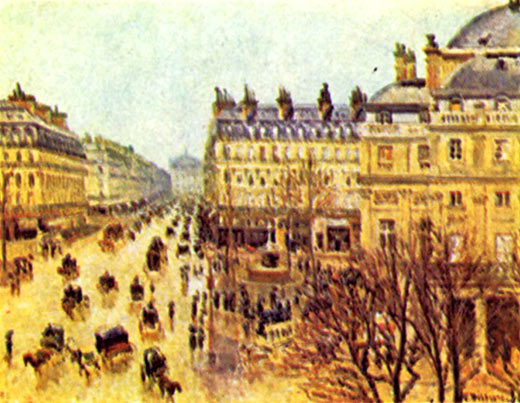 Avenue de l'Opera, Paris im Regen