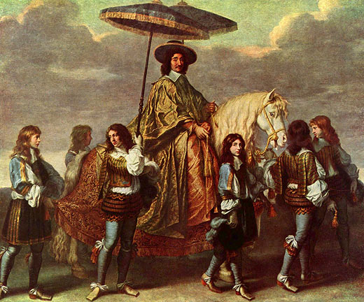Der Kanzler Sguier beim Einzug Ludwigs XIV. in Paris im Jahre 1660