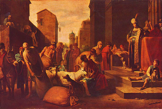 Die Brder mit dem gefundenen Kelch vor Joseph