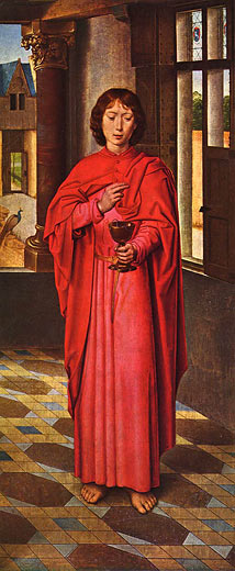 Marienaltar des Sir John Donne of Kidwelly, rechter Flgel: Evangelist Johannes