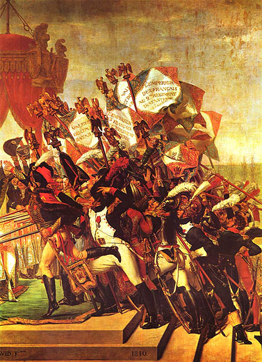 Schwur des Heeres auf den Kaiser nach der  Verteilung der Adler auf dem Marsfeld in Paris am 5. Dezember 1801 (Ausschnitt)