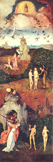 Heuwagen-Triptychon, linker Flgel: Das irdische Paradies