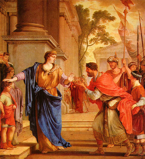 Cornelia weist die Krone der Ptolemer zurck