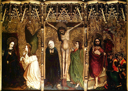 Tucher-Altar: Die Verkndigung an Maria - Die Kreuzigung und Auferstehung Christi