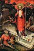 Wittingauer Altar; Tafel, Vorderseite: Auferstehung Christi; Rckseite: Die Heiligen Jacobus minor, Bartholomus und Philippus