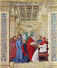 Papst Sixtus IV. ernennt Platina zum Prfekten der Bibliothek