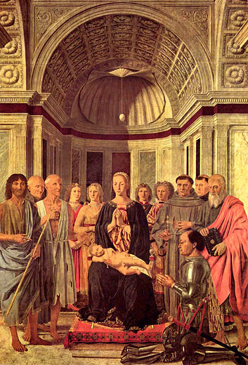 Thronende Madonna mit Heiligen und Federigo da Montefeltro