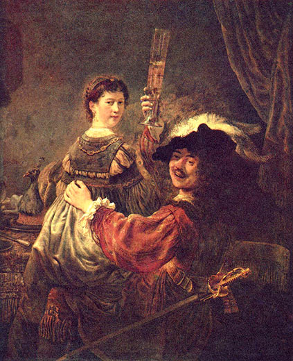 Selbstbildnis des Knstlers mit seiner jungen Frau Saskia
