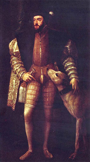 Karl V. mit Hund