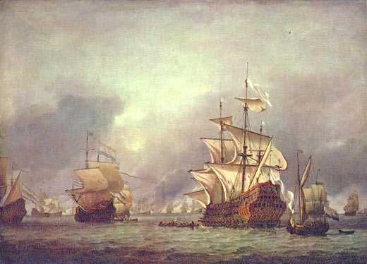 Die whrend der viertgigen Seeschlacht 1666 eroberten Schiffe
