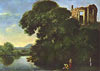 Landschaft mit dem Vestatempel in Tivoli