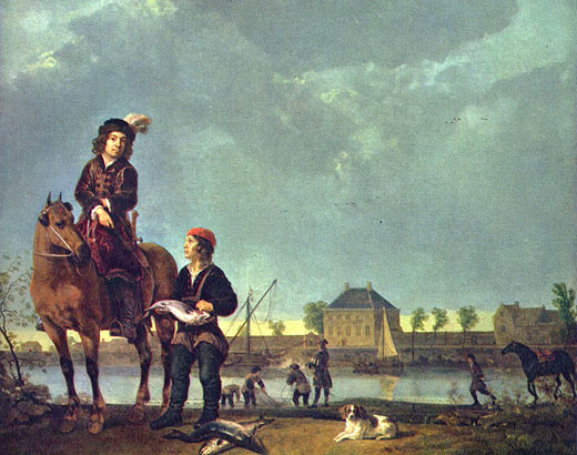 Pieter de Roovere als Leiter des Lachsfangs in der Umgebung von Dordrecht