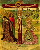 Christus am Kreuz (Mittelschrein eines aus fünf Tafeln bestehendes Polyptychons)