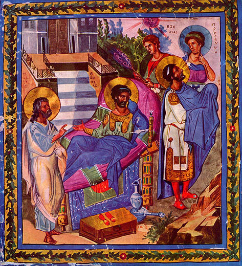 Ezechias als Kranker und seine wunderbare Heilung