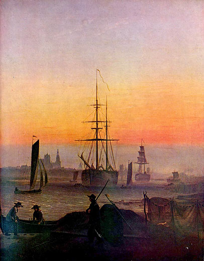Schiffe im Hafen von Greifswald