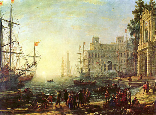 Hafen mit der Villa Medici