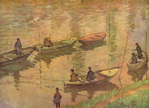 Angler an der Seine bei Poissy