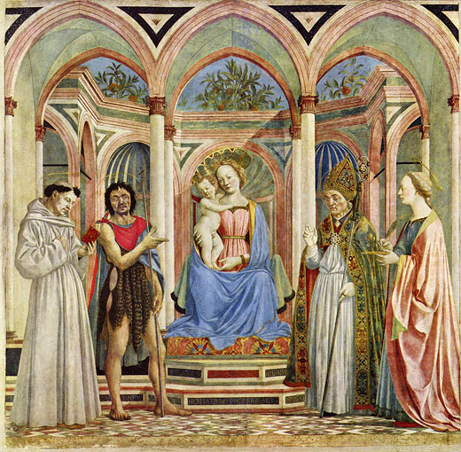 Marienaltar aus S. Lucia dei Magnoli in Florenz: Maria mit Kind und Heiligen