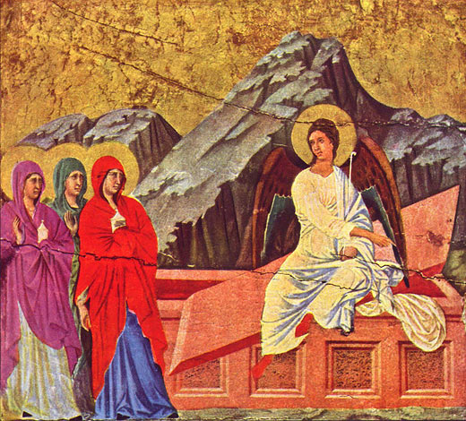 Maestà-Altar: Die drei Marien am Grabe Christi