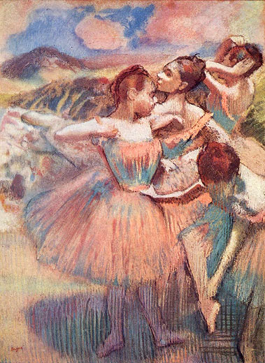 Tänzerinnen in einer Landschaft