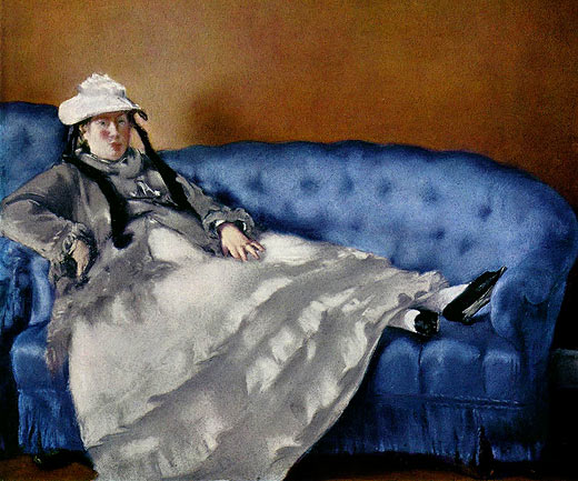 Frau Manet auf blauem Sofa