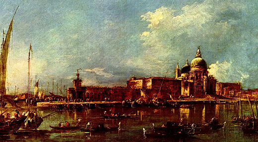 Ansicht von Venedig mit Sta. Maria della Salute und der Dogana