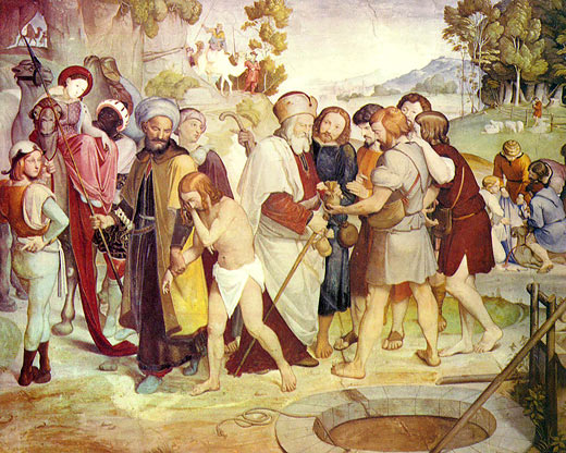 Josef wird von seinen Brüdern an die Midianiter verkauft