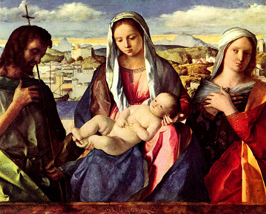Die Madonna mit dem Kind zwischen Johannes dem Täufer und einer Heiligen