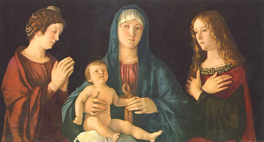 Maria mit dem Kind und den Heiligen Katharina und Magdalena