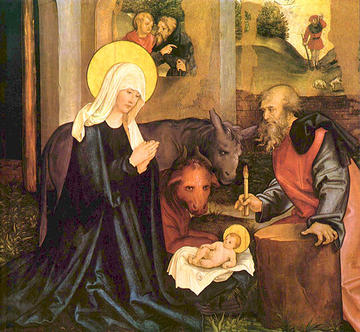Marien- und Passionsaltar, Flügel, Vorderseite: Geburt Christi