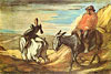 Sancho Pansa und Don Quichotte im Gebirge