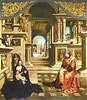 Hl. Lukas zeichnet die Madonna (Mitteltafel eines Altars aus St. Rombald in Mecheln)