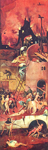 Heuwagen-Triptychon, rechter Flügel: Die Hölle
