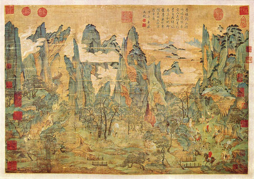 Kaiser Ming-Huang auf einer Reise nach Shu