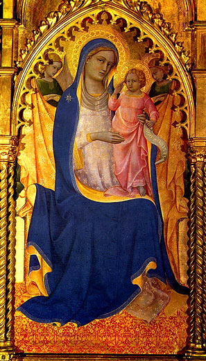 Monte Oliveto-Altar, Mitteltafel: Madonna mit Kind
