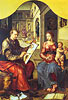 Hl. Lukas malt Maria mit ihrem Kind