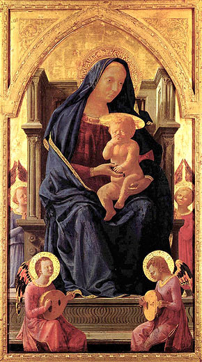 Polyptychon für S. Maria del Carmine in Pisa, Mitteltafel: Maria mit Kind