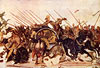 Alexanderschlacht (aus der Casa del Fauno in Pompeji, Ausschnitt)