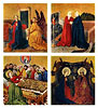 Albrechtsaltar, rechter Drehflügel, Innenseite: 4 Tafeln zum Marienleben