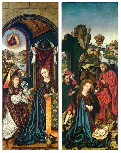 Peringsdörffer-Altar: Die Verkündigung an Maria - Die Anbetung des Kindes