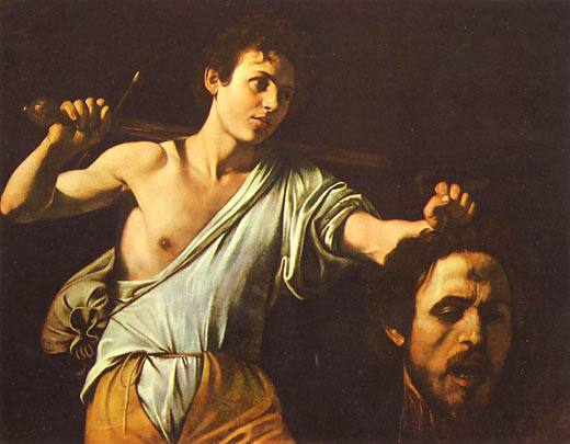 David mit dem Haupt des Goliath