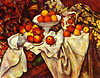 Stilleben mit Äpfeln und Orangen