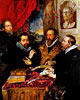 Die vier Philosophen (von links: Rubens, sein Bruder Philipp, der Gelehrte Lipsius und dessen Schüler Jan van der Wouwere; über diesem die Büste des Seneca)