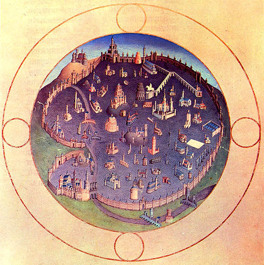 Trs Riches Heures du Duc Jean de Berry: Plan der Stadt Rom