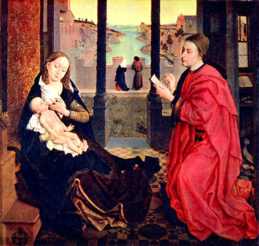 Maria wird vom heiligen Lukas gemalt